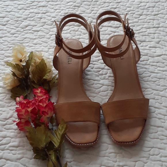 VANELI double ankle strap suede casual tan sandals - Picture 2 of 8